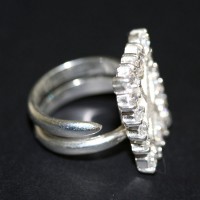 Anillo de Plata 925 con Piedras de Zirconia Ajustable