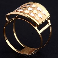 Ring Star of Three Colors, Yellow Gold, Red Gold and White Gold
