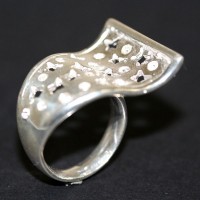 Anillo de Plata 925 con Piedras de Zirconia Ajustable