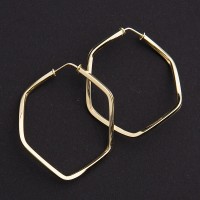 Earring of Yellow Gold with Ring Woven