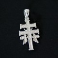 925 Silver Cross Pendant with Jesus Caravaca
