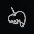 925 Silver Heart Pendant Mother