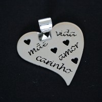 Heart Pendant Steel Great Mother Affection Love Life