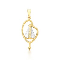 Our Lady of Aparecida Gold Plated Semi Jewel Pendant