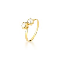 Phalanx Ring Gold Plated with Pearl