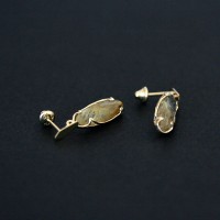 Brinco de Ouro 18k M. Daiane com Pedra Natural