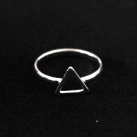 925 Silver Ring Phalanx with Triangle