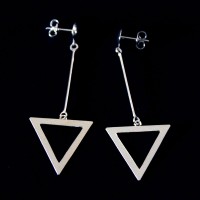 925 Silver Earring Triangle Earring