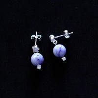 Silver Earring 925 Crystal Lilac