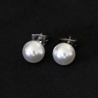 Stainless Steel Earring with Pearl