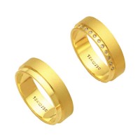 Alianza de oro 18k 750 Ancho 6.00mm Altura 1.70mm / Alianza Anatmico Oro 18k 750 con 11 brillantes 1,25 puntos Ancho 6.00mm Altura 1.70mm