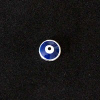 Olho Grego Azulo Resinado Segredo Apaixonado de Prata 925 para Capsula Momentos de Vida