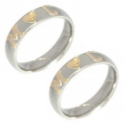 News: Stainless steel ring with appliques of Custom Letters and Words in Gold