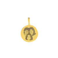 Gold pendant for recording picture 25 mm / 6 g
