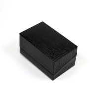 Leather Double Ring Box (Black)