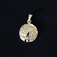 Pendant Semi Jewelry Gold Leaf Signs Cancer