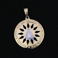 Pendant Semi Jewelry Gold Plated Hail Mary full of grace the Lord is with you blessed are you