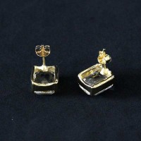 Earring Semi Jewelry Gold Leaf Dona Flor