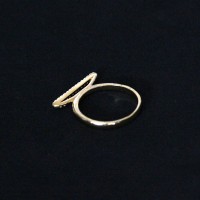 Semi Gold Plated Ring with Zirconia Stones