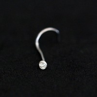 Piercing Ao Cirurgico 316L Nariz Pedra Cravada 0,5mm x 7mm