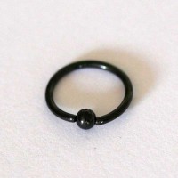 Cautivo de acero quirrgico Piercing Line Negro 1,2 mm x 10 mm