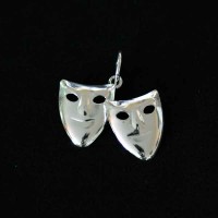925 Silver Pendant Masks Let the Theatre