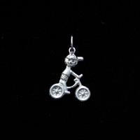 925 Boy Bike Silver Pendant