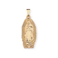 Gold Plated Semi Jewel Pendant Our Lady of Guadalupe