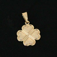 Semi pendant jewelry Gold Plated Lucky Clover