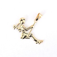 Semi Jewelry Pendant Gold Plated Swing Girl