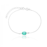 Bracciale in Argento 925 Chatao Tormalina Ovale Paraiba 18cm