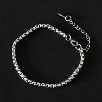 Stainless Steel Portuguese Square Bracelet 18cm / 4mm