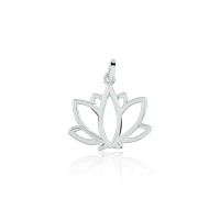Colgante de flor de loto de plata 925