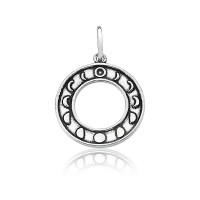 925 Moon Phase Silver Pendant