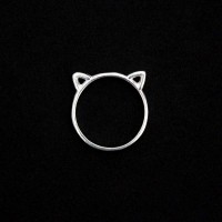 925 Cat Silver Ring