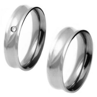 Alliance stainless steel concave 6mm flat comfort / Alliance stainless steel and 6mm comfort concave stone zirconia 2mm