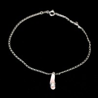 Anklet with Pink Shoe Pendant