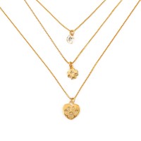 Choker Necklace Semi Jewelry Gold Plated 45cm