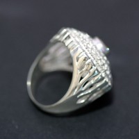 Anillo de Plata 925 Hat 1 Hollow Piedra de Zirconia