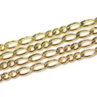 Chain Gold Plated Grumet 3x3 60cm / 5.0mm