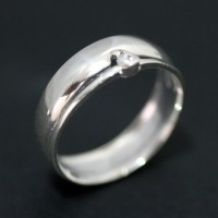 Alliance Ring Silver 925 with Stone of Zirconia