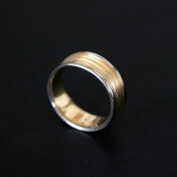 Anatmico Oro 18k Alianza de oro blanco de 18k 750 y 0750 Ancho 7.7mm Grosor 1.5mm