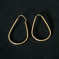 0750 18k Gold Earring Drops Large