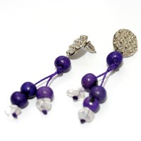 Earring Acai Seed and Crystal