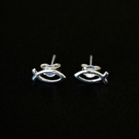 925 Silver Earrings New Fish