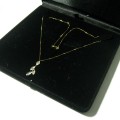 Box Necklace / Collar in Velvet (Black)