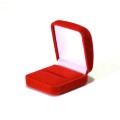 Terciopelo Caja de anillo (Rojo)