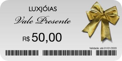 Vale Presente LUXJOIAS de R$ 50,00