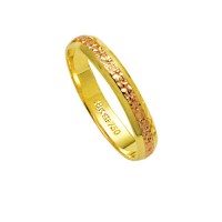 Alliance Gold 18k Gold 750 and Red Width 3.50mm Height 1.00mm