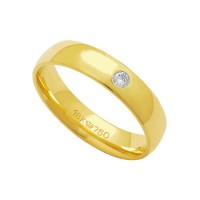 Alliance Super Anatomic 18k Gold 750 with a brilliant of 6.00 Points Width 4.50mm Height 1.50mm